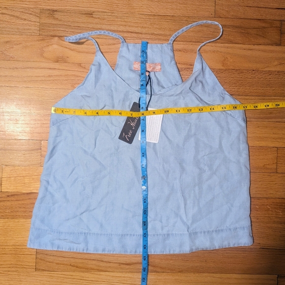 Free Heart Kinderhook Chambray Top Denim Tank Top SMALL - Picture 8 of 9
